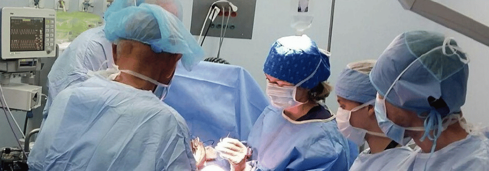 Dr Shehata operating on patient